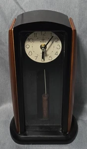 Westinghouse Wood Quartz Clock With Pendulum 12" Tall Tested Excellent Condition - Picture 1 of 6