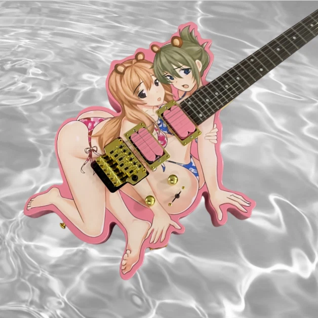 Sexy girl electric guitar double tremolo bridge, HH pickup, rosewood fingerboard - Image 1 of 4