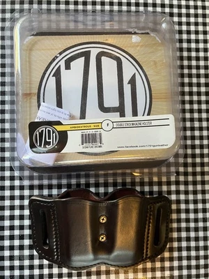 NUEVA FUNDA CARGADOR NIP 1791 AMBIDIESTRA MAG-F CUERO MARRÓN DOBLE PILA Foto 1 de 3