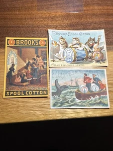 4-Brook’s Spool Cotton Trade Cards - U411 - Picture 1 of 4