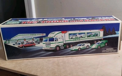 Vintage 1997 Hess Toy Truck With Two Racers NEW - Image 1 of 4