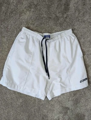 Reebok Men’s White Swim Shorts XL Mesh Lined Drawstring Gym Beach Elastic Waist - Image 1 of 4