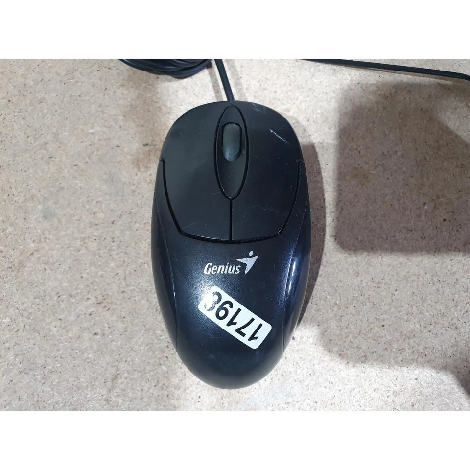 Genius GM-04003A XScroll Optical Mouse Black USB Wired Ergonomic Scroll Wheel - Image 1 of 4