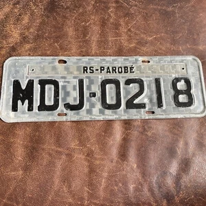 Brazil License Plate RS PAROBE Vintage Brasil MDJ 0218 ๐ง๐ท Brazilian - Picture 1 of 5