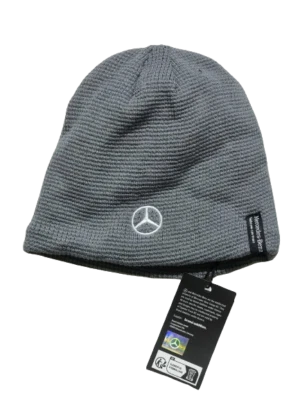 Mercedes Benz Truck Mütze Beanie Fleece Grau One Size Unisex Winter Logo NEU - Bild 1 von 3