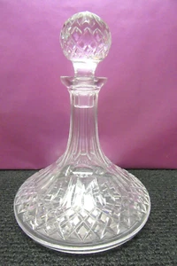 Vintage Waterford Irish Crystal Ships Decanter + Ball Stopper 1970s Beautiful!! - Picture 1 of 5