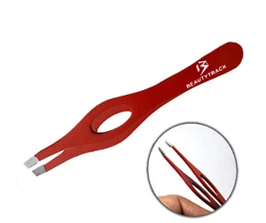 Professional Eyebrow Tweezers Hair Beauty Slanted Stainless Steel Tweezer Style - Picture 1 of 2