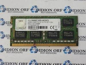 G.SKILL 8 GB DDR3 LAPTOP RAM PC3-1600 F3-1600C10S-8GSQ, SKU 18273 - Picture 1 of 1