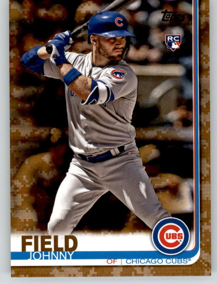 2019 Topps Series 2 JOHNNY FIELD Memorial Day Camo /25 Cubs Rookie #606 - Image 1 of 1