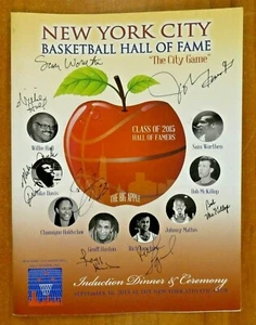 NYC Basketball Hall of Fame 2015 Booklet signiert von 8 inkl. Willie Hall Sam Worthen - Bild 1 von 2