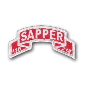 US Army - Combat Engineer - SAPPER scroll patch 21B and 12B - Green Beret - OIF - Picture 1 of 2