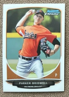 2013 Bowman Chrome Mini Rookie Parker Bridwell Baltimore Orioles #91 - Image 1 of 2