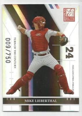 2004 Donruss Elite Turn of the Century Mike Lieberthal #'d /750 Phillies - Image 1 of 2