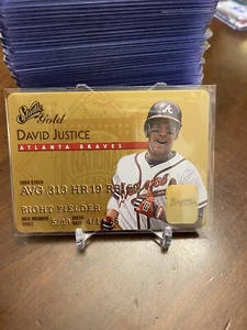 Studio GOLD - INSERT LOOKS LIKE CC 💳 Braves David Justice 1995 - Picture 1 of 1