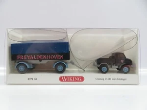 1:87 Wiking 037104 Freyaldenhoven Unimog U 411 con rimorchio #5071/W10 - Foto 1 di 2
