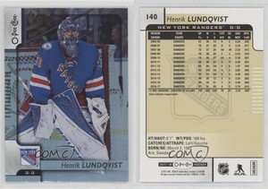 2017-18 O-Pee-Chee Rainbow Foil Henrik Lundqvist #140 HOF