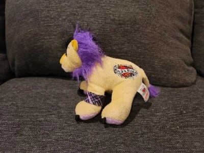 Webkinz Rockerz Lion Rock 'n Roar 8" beanbag plush yellow & purple NO CODE TAG - Image 1 of 4