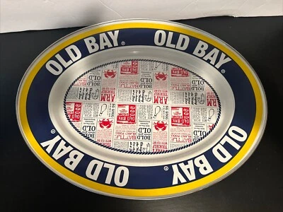 REAL Old Bay Seasoning Golden Rabbit Enamelware Oval Platter 16X12 New SEAFOOD - Image 1 of 4
