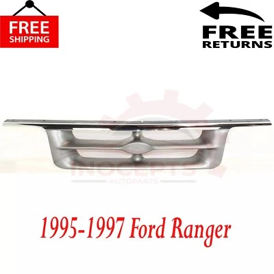 Front Plastic Grille For 1995-1997 Ford Ranger Chrome FO1200317 Foto 1 de 4