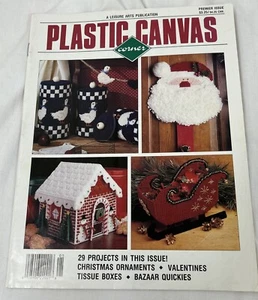 Plastic Canvas Corner Leisure Arts Magazine, Premier Issue 1989, 29 Projects - Picture 1 of 9