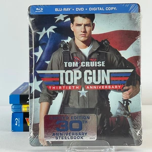 Top Gun 30th Anniversary (Blu-ray, 2016) Limited Edition SteelBook Tom Cruise  - Picture 1 of 2