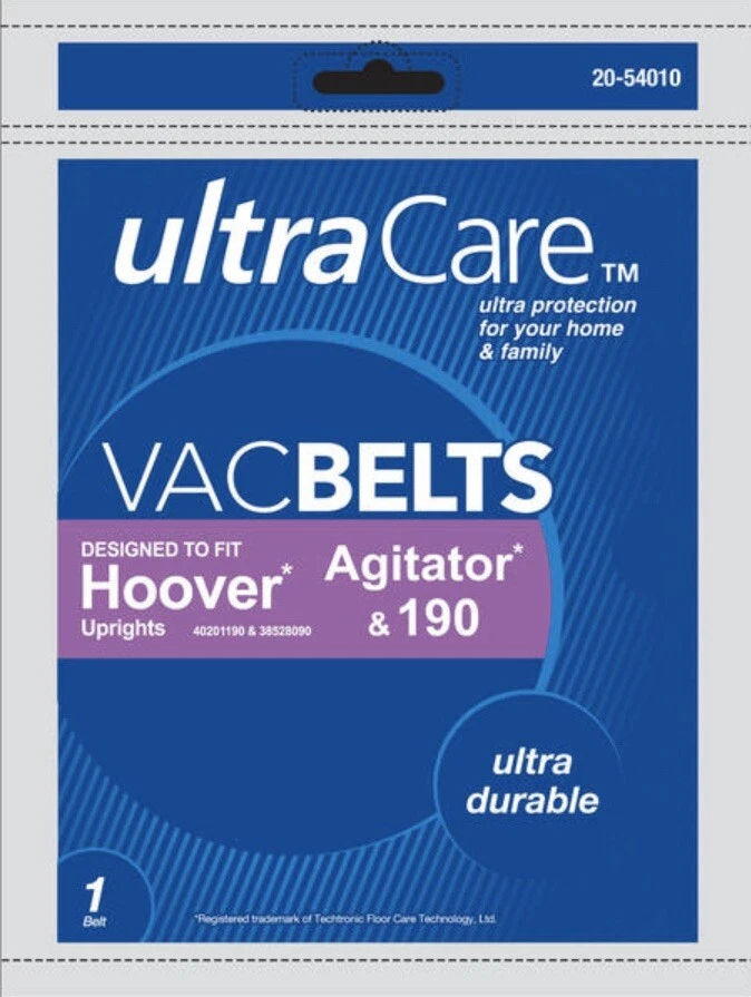 NEW ULTRACARE UCB4190 VACUUM BELT FOR HOOVER TYPE AGITATOR TYPE 190 UPRIGHTS - Image 1 of 1