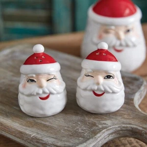 Charming Winking Santa Claus Salt & Pepper Shakers Ship from US set of 2 - Picture 1 of 1