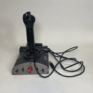 Saitek AV8R-01 USB Joystick Dual Throttle Flight Sim Stick Aviator - Picture 1 of 5