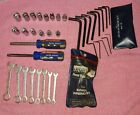 Montgomery Ward PowrKraft Tool Lot. 1/4 sockets. Ignition wrenches. Allen wrench
