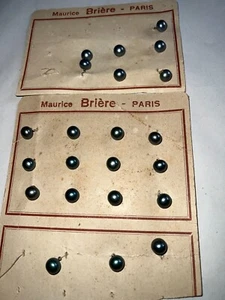 22 anciens boutons Maurice Brière Paris boule métallisés  diamètre 0.8 cm N° 30 - Picture 1 of 3