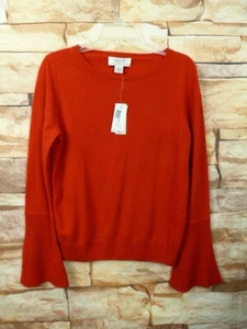Suéter rojo de cachemir para mujer P L Y talla M, mangas campana K-91 - Imagen 1 de 7