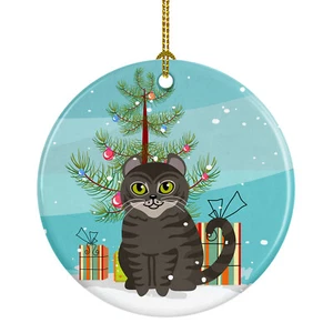 American Curl Katze frohe Weihnachtsbaum Keramik Ornament BB4412CO1 - Bild 1 von 2