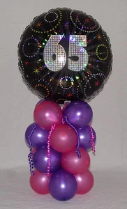 65. GEBURTSTAG - ALTER 65 - WEIBLICH - FOLIENBALLON DISPLAY - TISCH HERZSTÜCK - Bild 1 von 2