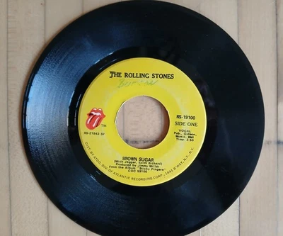 VINYL 45 STONES BROWN SUGAR/BITCH VG+ RUBY MAZUR TONGUE/LIPS PICTURE SLEEVE - Image 1 of 4