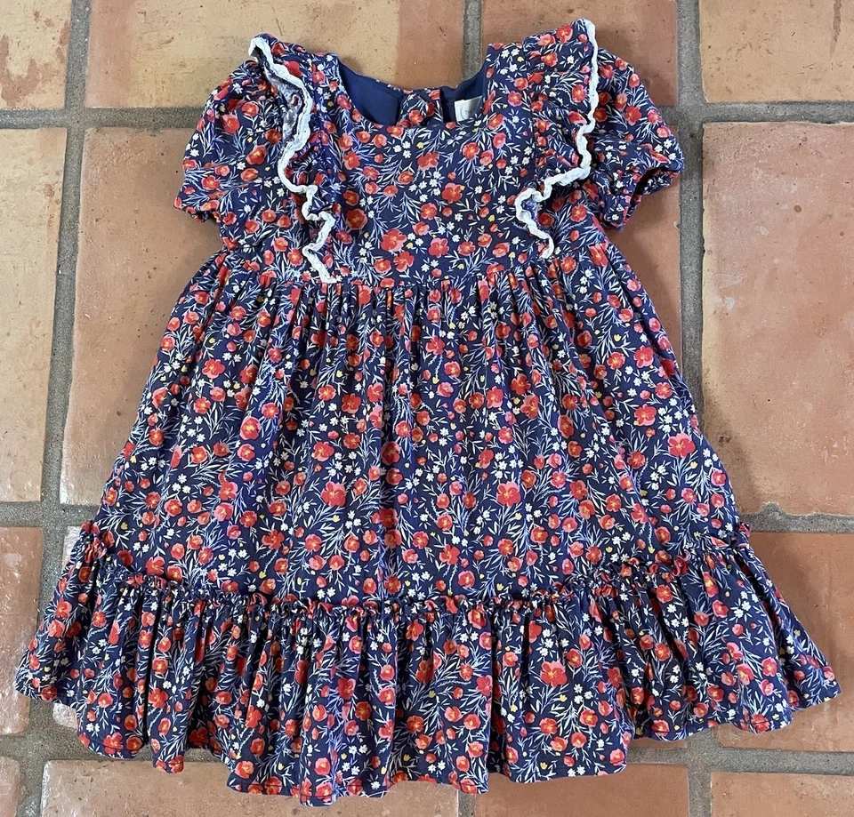 Vestido Floral Clásico Victoriano Forrado The Prairie de Rachel Ashwell Niñas Talla 4t Foto 1 de 1