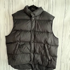 Y2K Structure Duck Down Puffer Vest Mens XL Black Jacket Coat - Picture 1 of 7