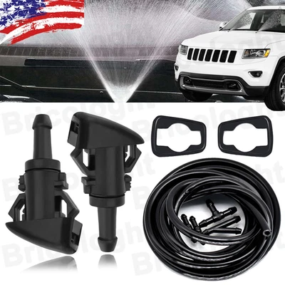 Para Jeep Grand Cherokee 2011-2017 limpiaparabrisas lavadora de agua boquilla de pulverización chorro Foto 1 de 4
