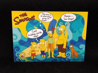 SIMPSONS 10TH ANNIVERSARY 2000 INKWORKS SAN DIEGO COMIC CON PROMO CARD SD2000 - Image 1 of 2