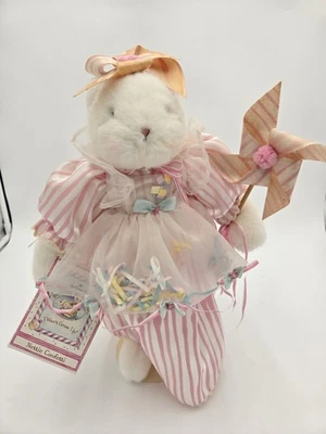 Vtg Hallmark Nettie Confetti Bunnies by the Bay Plush Stuffed Rabbit Tag Stand - Image 1 of 4
