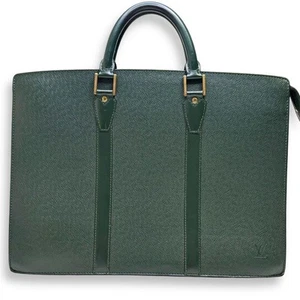 Louis Vuitton Taiga Porto Documan Rosan Epicea Bolso de Negocios Maletín Cuero - Imagen 1 de 14
