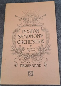 1892 Timothee Adamowski Violin Boston Symphony Orchestra Program Arthur Nikisch - Picture 1 of 15