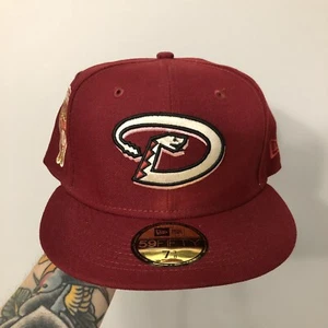 🍰 7 3/8 Hat Club Red Velvet Arizona Diamondbacks 1998 Inaugural Pink UV - Picture 1 of 6