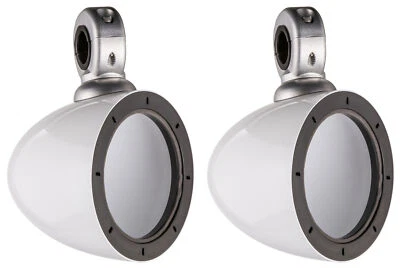 Pair Kicker 40KMMTESW 4" Mini Marine Tower Enclosures in White - Image 1 of 4