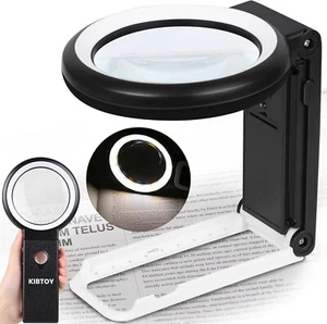 KIBTOY 30x 40x LED Magnifier with Folding Stand - Picture 1 of 9