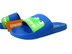 Sandalia deslizante Gymboree unisex para niños niños Gator, azul sin cordones, suela texturizada - Imagen 1 de 11