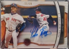 2018 Topps Tribute Pedro Martinez Auto 11/20 Boston Red Sox On-Card Autograph