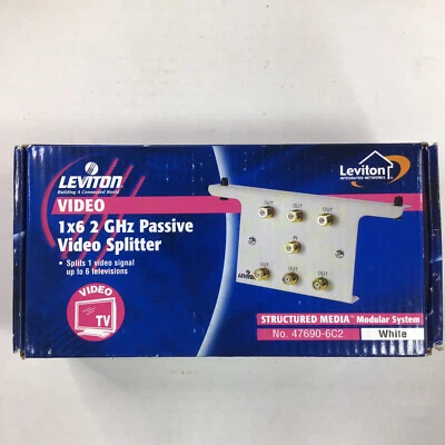 Leviton 47690-6C2 1x6 2GHz Passive Video Splitter - Image 1 of 4