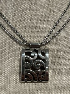 Brighton Deco Lace Silver Pendant Necklace - Picture 1 of 3
