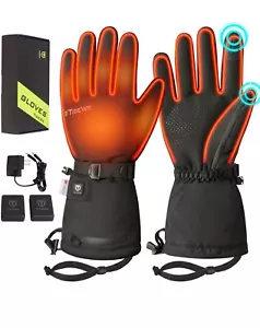 Tidewe Black Heated Gloves for Men & Women, Waterproof, Rechargeable Battery NEW - Picture 1 of 8