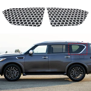 Rear Sides Window Sticker Decorate Vinyl For Infiniti QX80 13-22 Honeycomb Style - Picture 1 of 8